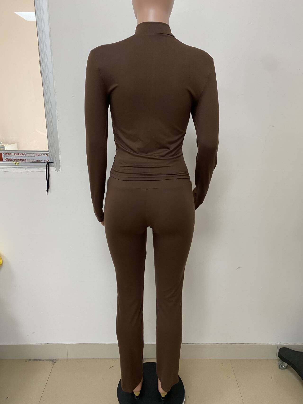 Women Casual Top and Bell Bottom Long Pants Two Piece Set 18