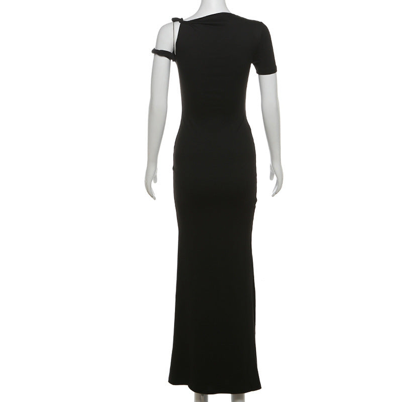 Women Summer Slash Shoulder Dress 28