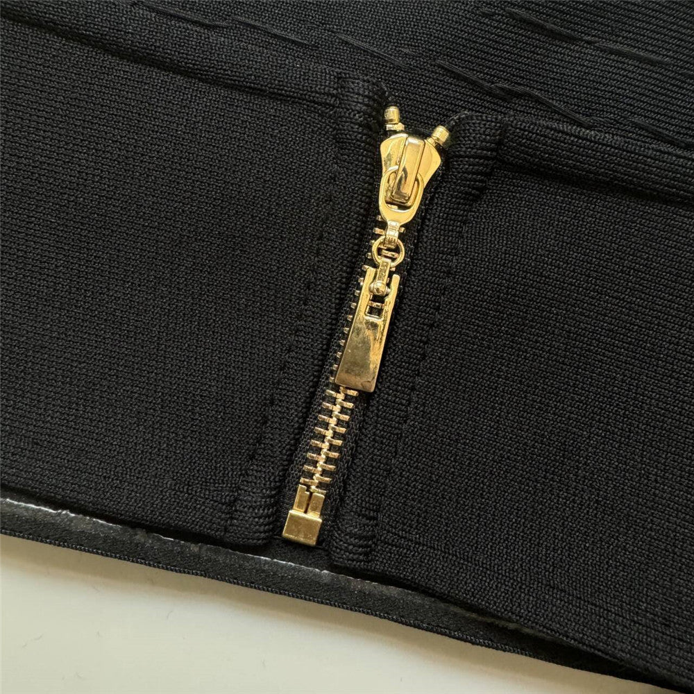 Rhinestone Fashion Formal Party Top Long Bandage Skirt Two-Piece Set 15