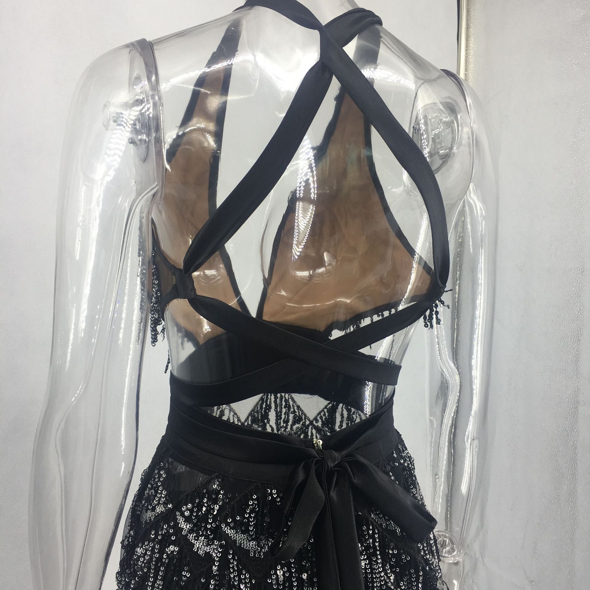 Women Summer Backless Sequin Dress 6