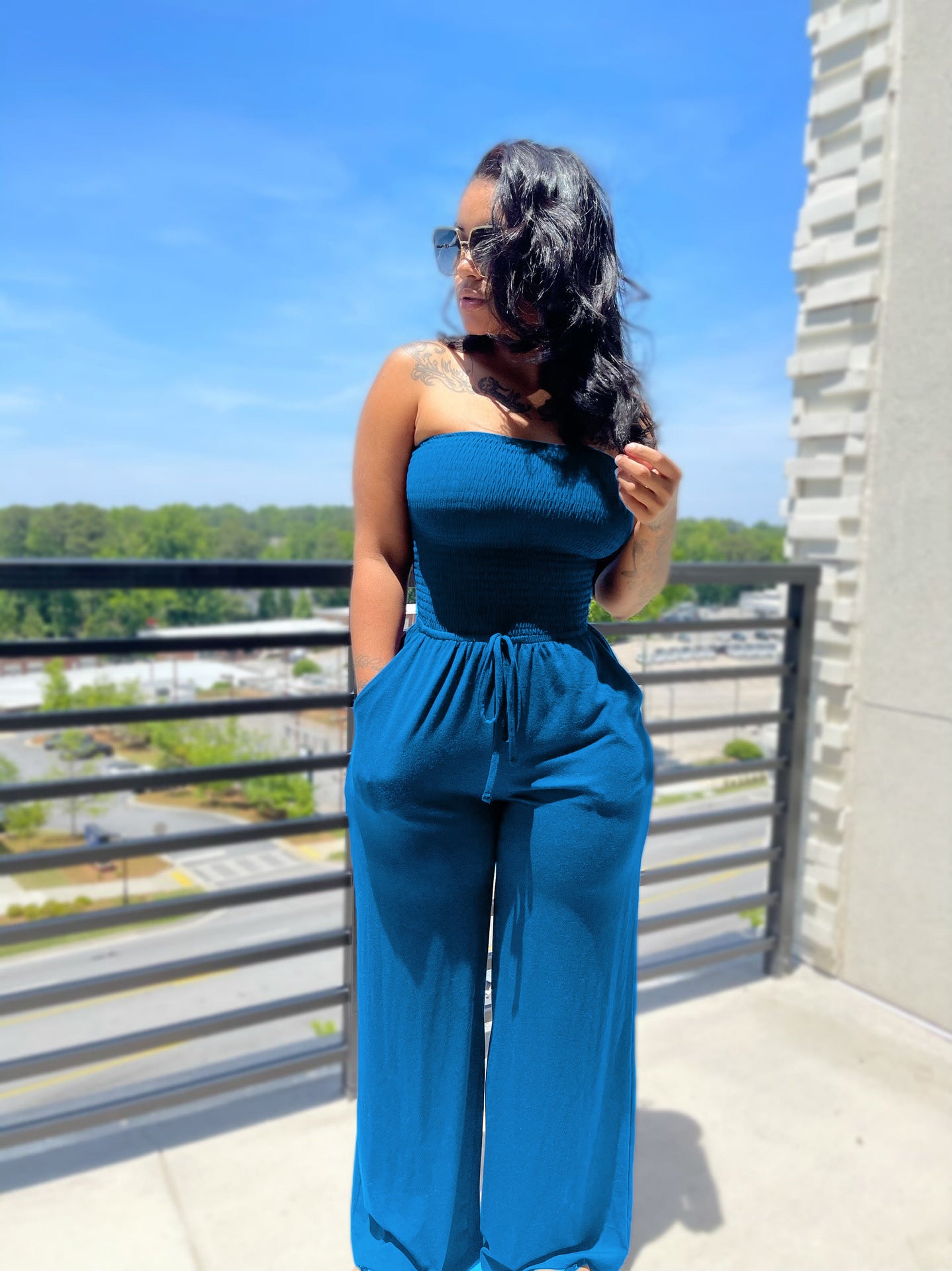 Women's Summer Sexy Casual Wide Leg Jumpsuit 6