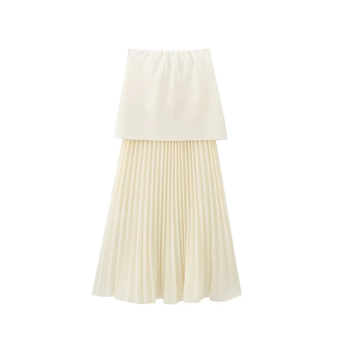 Women casual Knitting Patchwork skirt 9