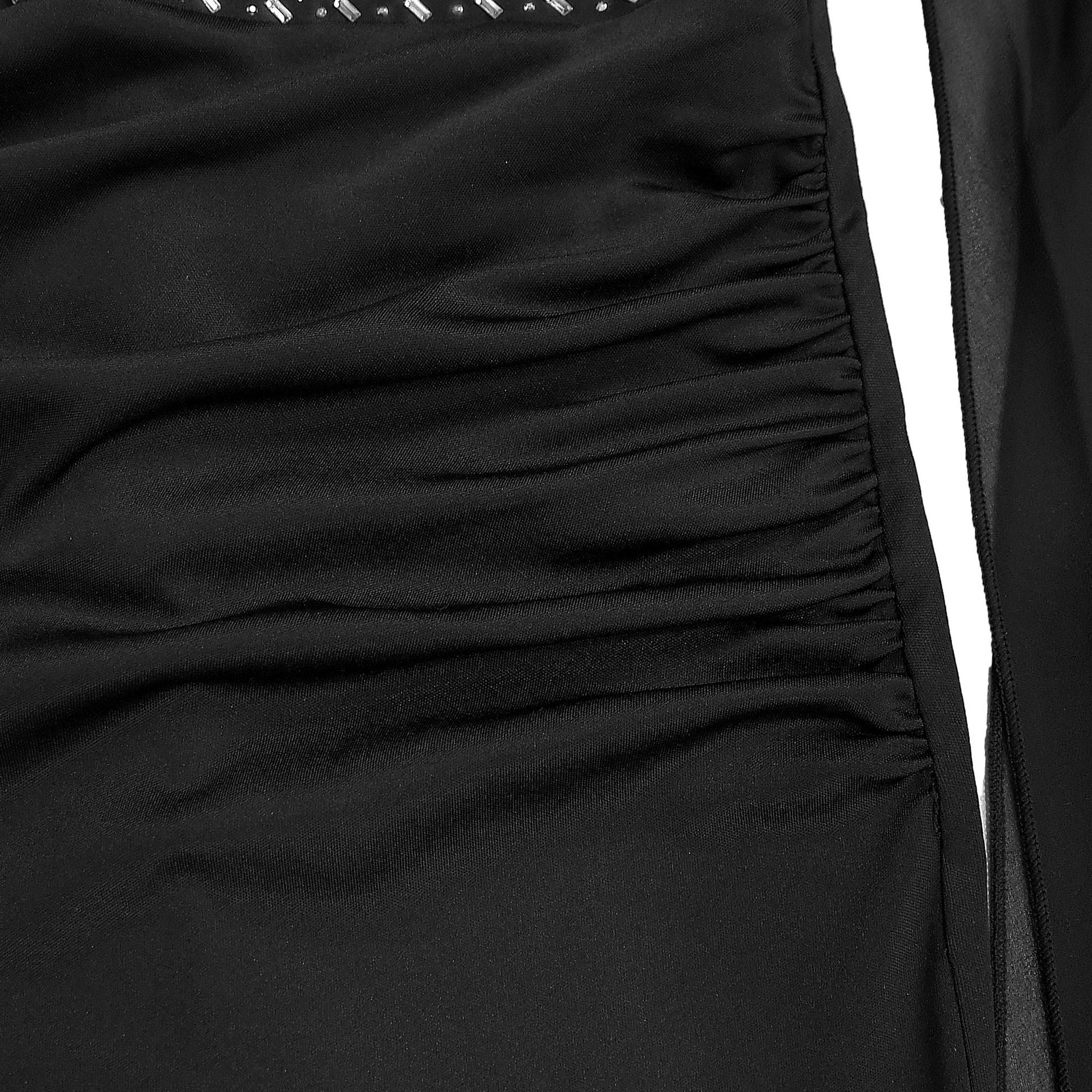 Women's Beaded Chiffon Mesh Cape Sleeve Evening Gown 13