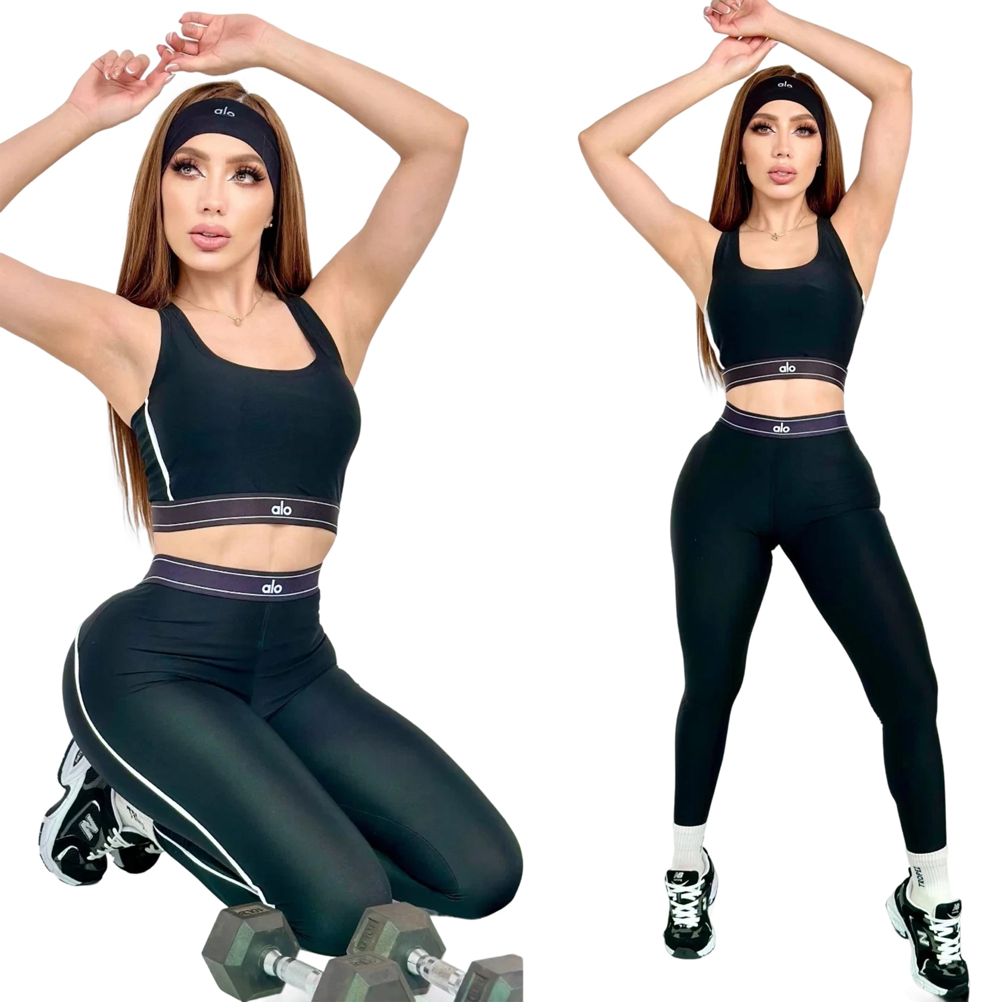 Women summer yoga sports vest and Pants two-piece set 7