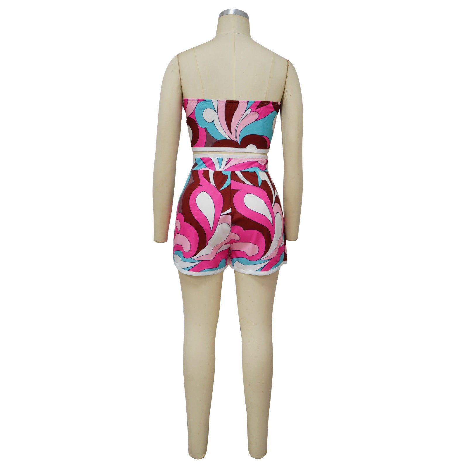 Women's Summer Sexy Camisole Short Top Culottes Two-Piece Set 12