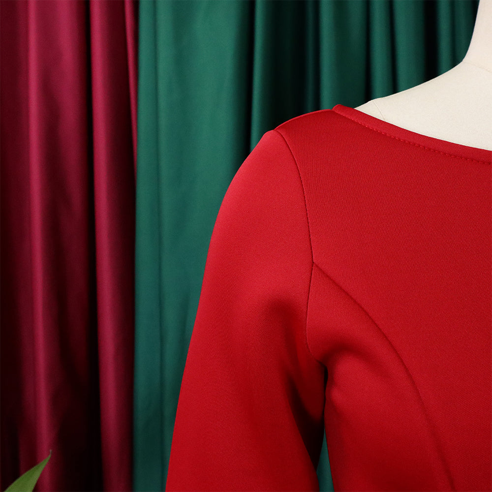 Women's Summer Solid Color Swing Dress Chic Evening Dress 29