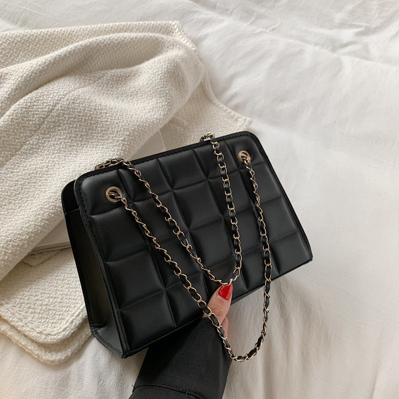 Women Retro Chain Solid Shoulder Bag 3