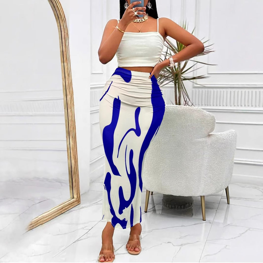 Women printed fishtail skirt 4