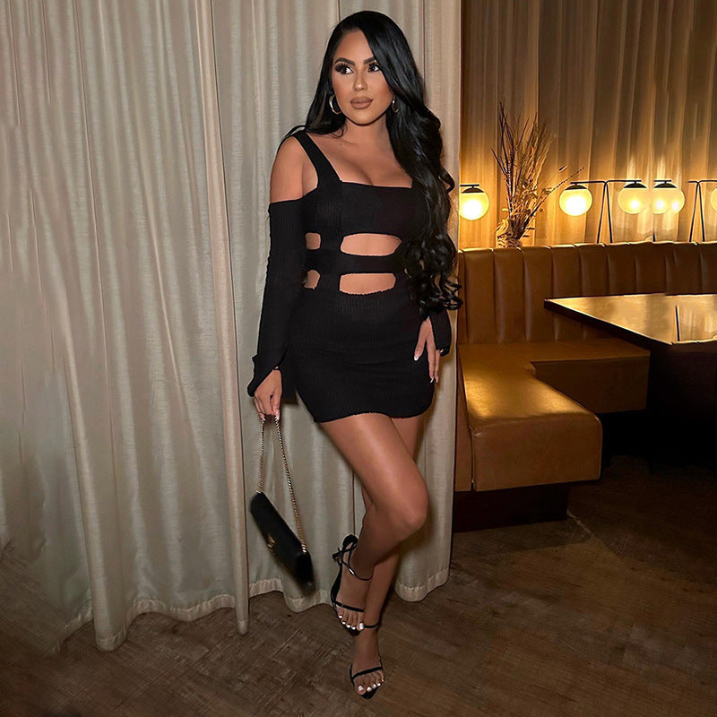 Women’s Fashion Sexy Cutout Strappy Sleeveless Bodycon Short Dress