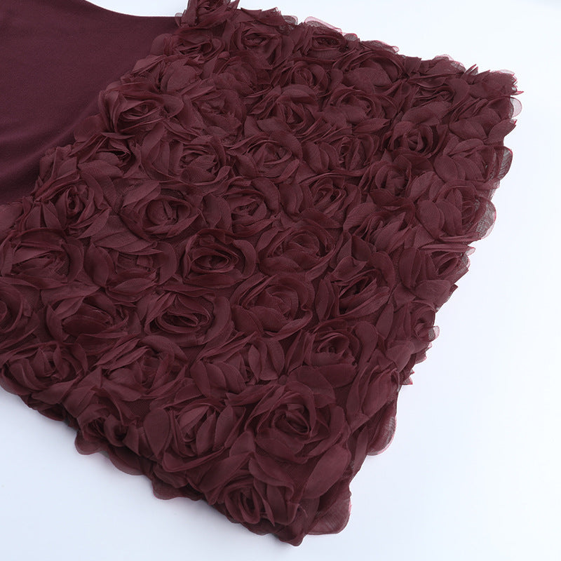 Women Floral Patchwork Long Sleeve Autumn Dress 9