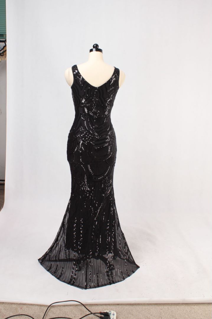 Women Formal Party Sequins Sleeveless Mermaid Evening Dress 10