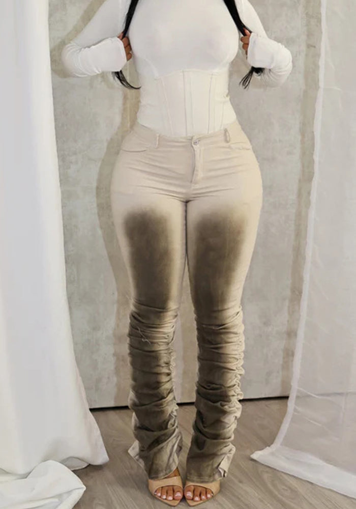 Women Sexy Retro Stacked Pants 4