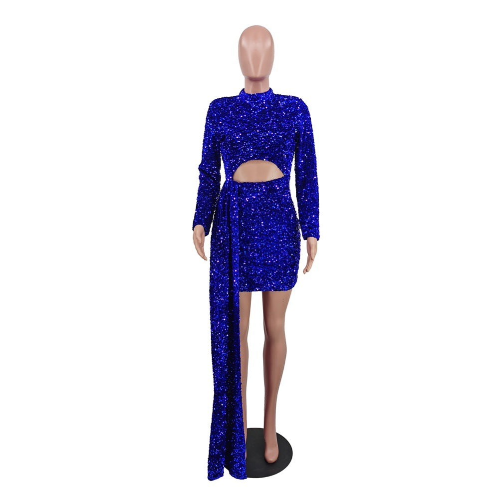 Fleece Sequin Sexy Women's Dress 10