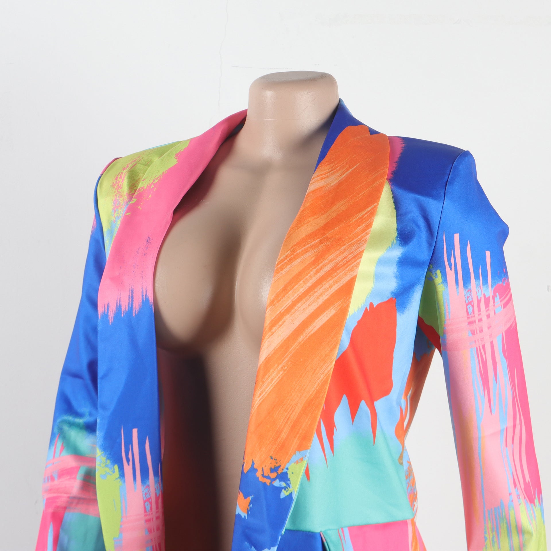 Casual Fashion Multi-Color Print Fashion Blazer Top 86