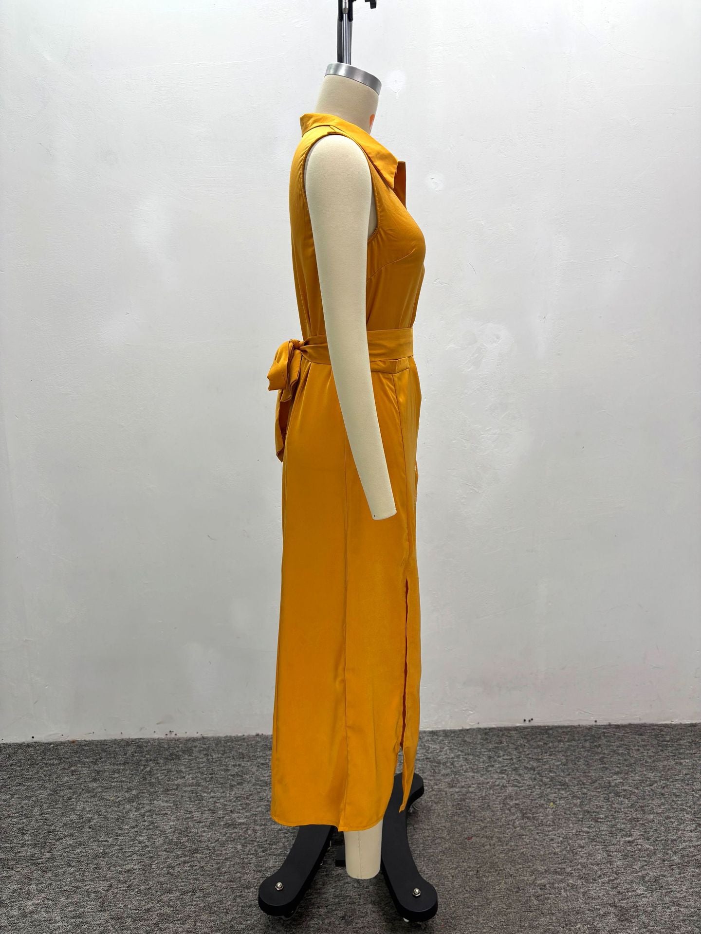 African Women's Loose Elegant Belt Slim Fit Vest Dress Plus Size Trendy Maxi Dress 17