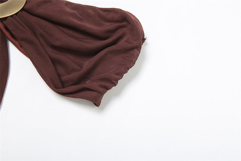 Women Summer Street Trend Mesh See-Through Sleeveless Halter Neck Dress 15