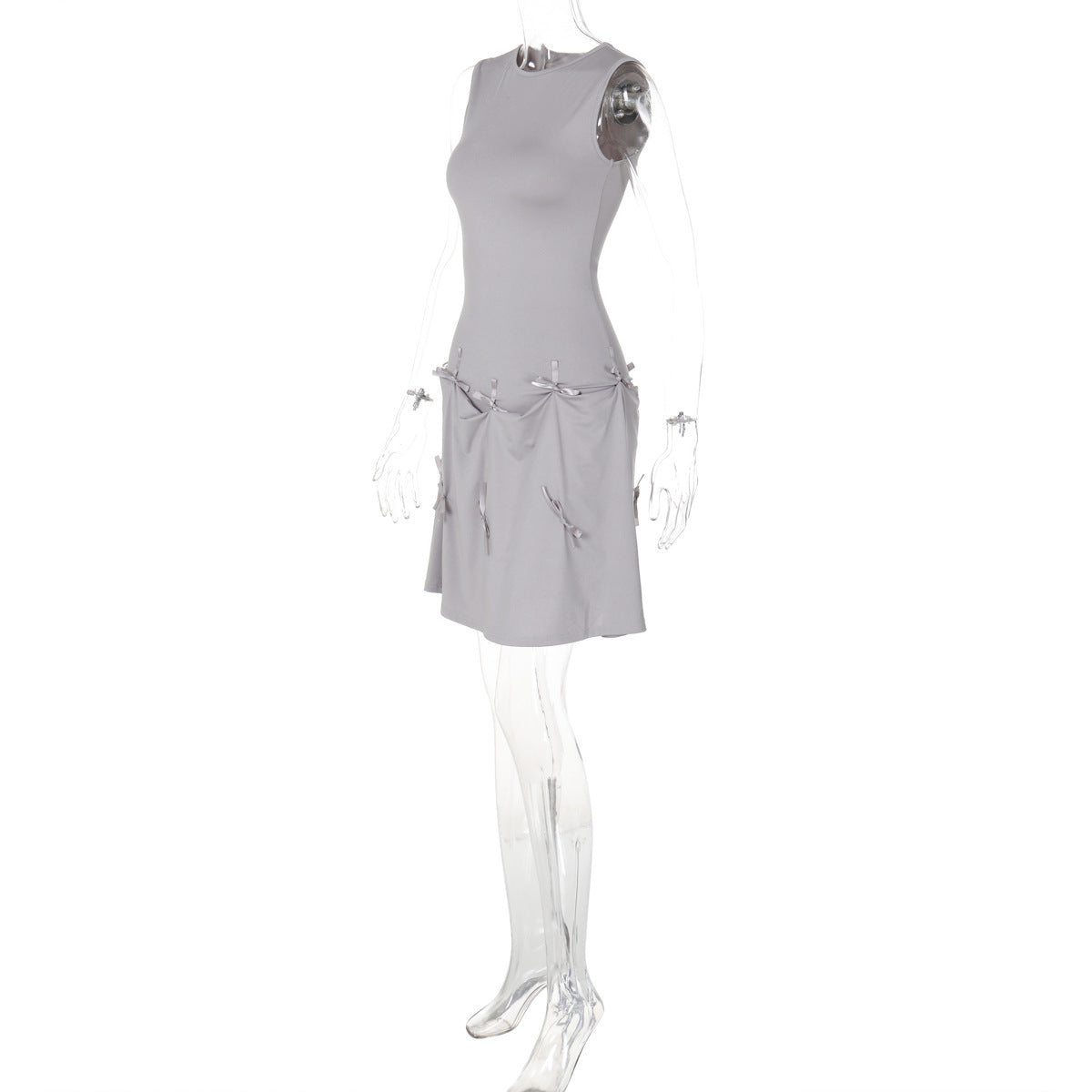 Women's Summer Fashion Sleeveless Slim Waist Slim Adjustable Dresses 11