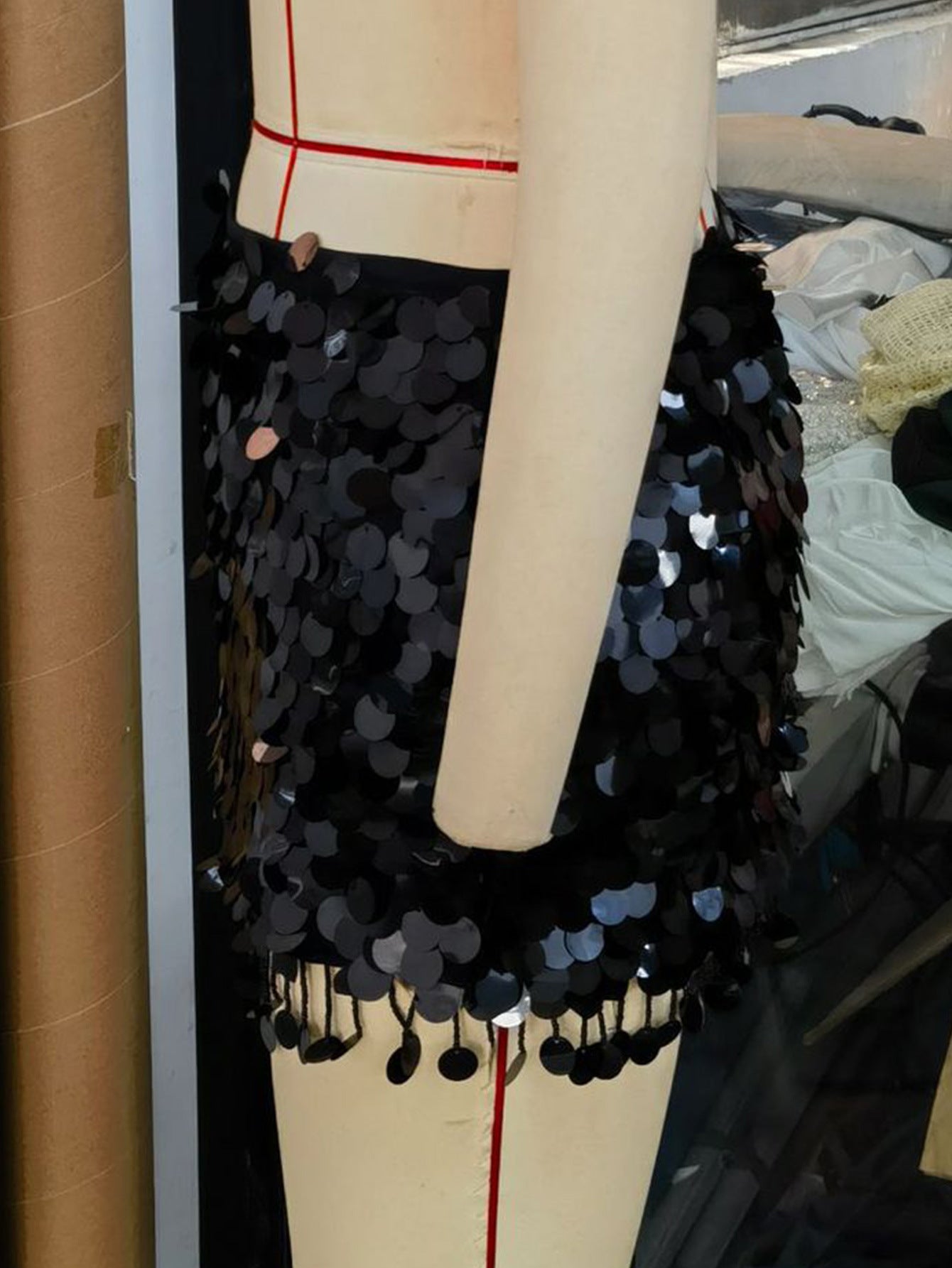 Sexy Black Sequin Short Skirt Summer Women's Wear 7