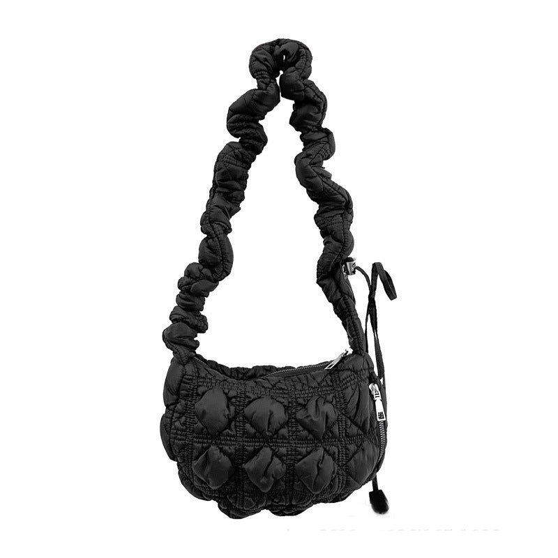 Women Pleated Cloud Casual One Shoulder Crossbody Dumpling Bag 18