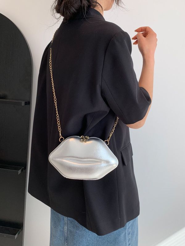 Women Lips Crossbody Chain Shoulder Bag 8