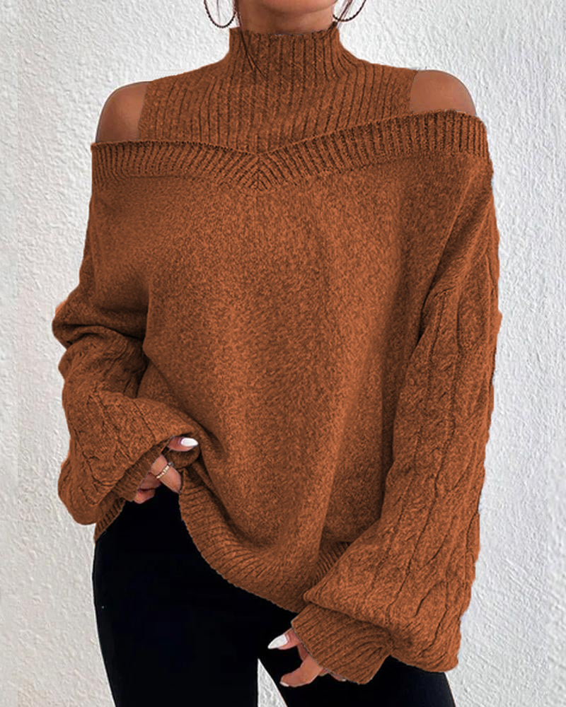 Women Off Shoulder Sweater 7