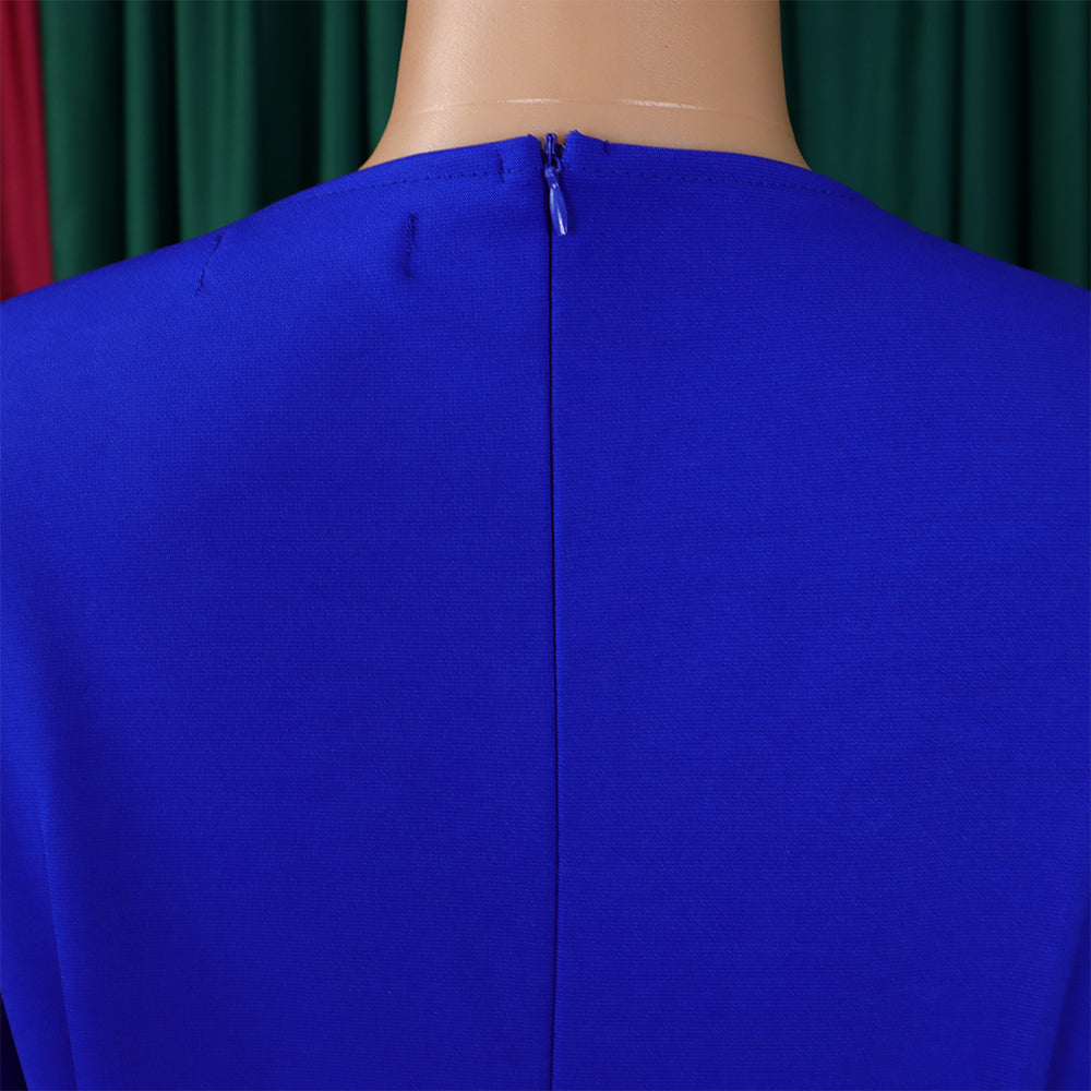 Plus Size African Women Long Sleeve Solid Loose Wide Leg Jumpsuit 23