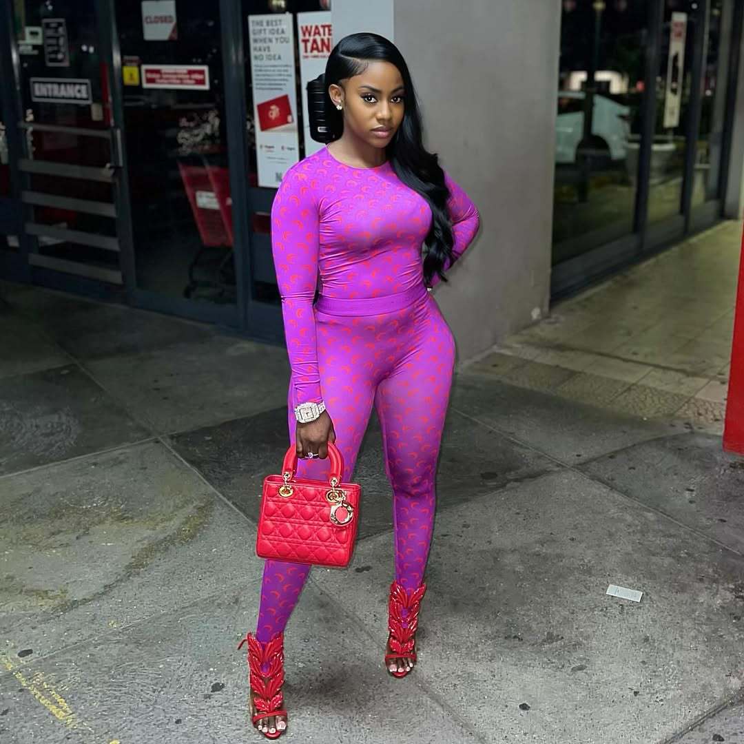 Fashion Printed Tight slim Long Sleeve Two Piece Pants Set 3