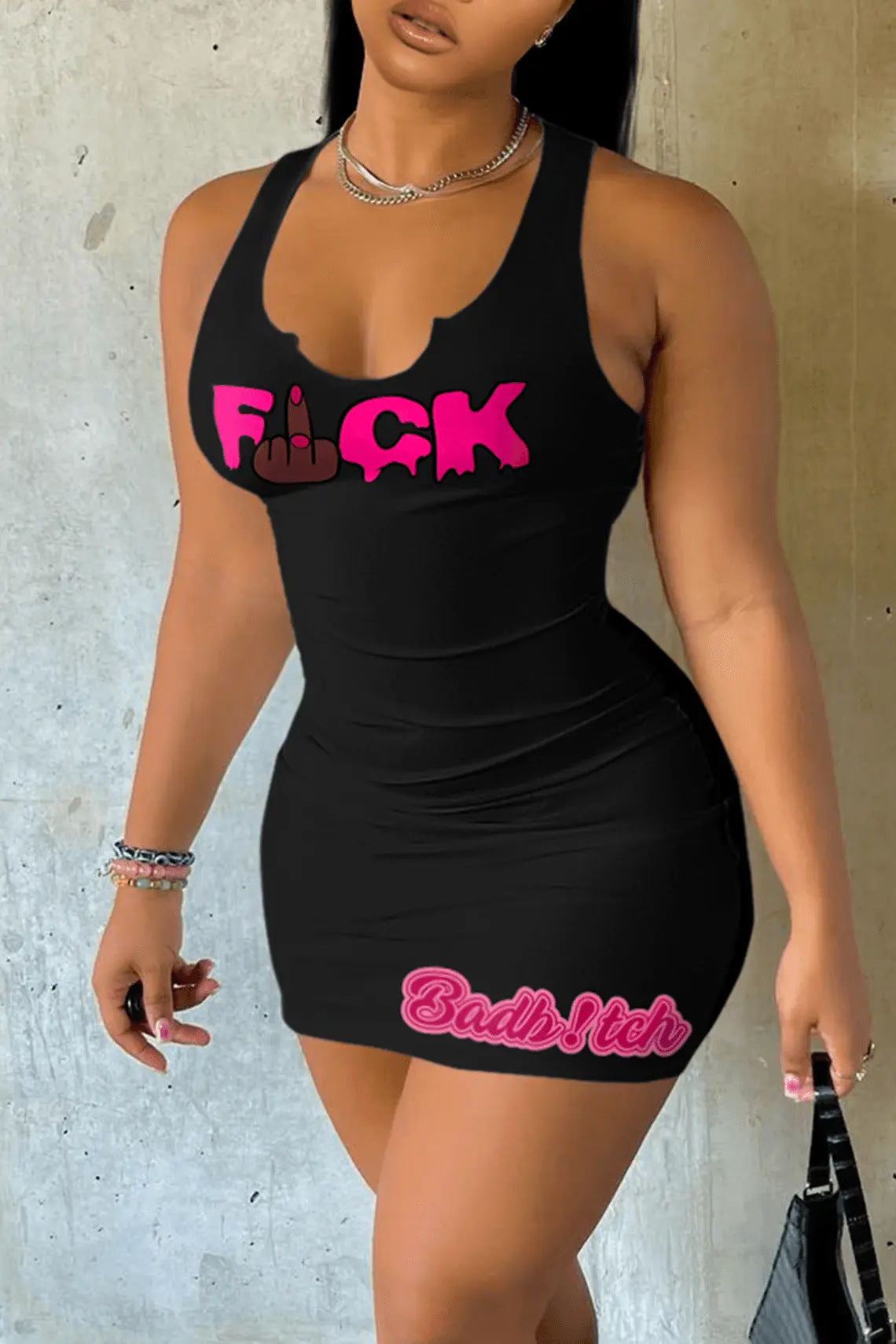 Ladies Printed Sleeveless Dress