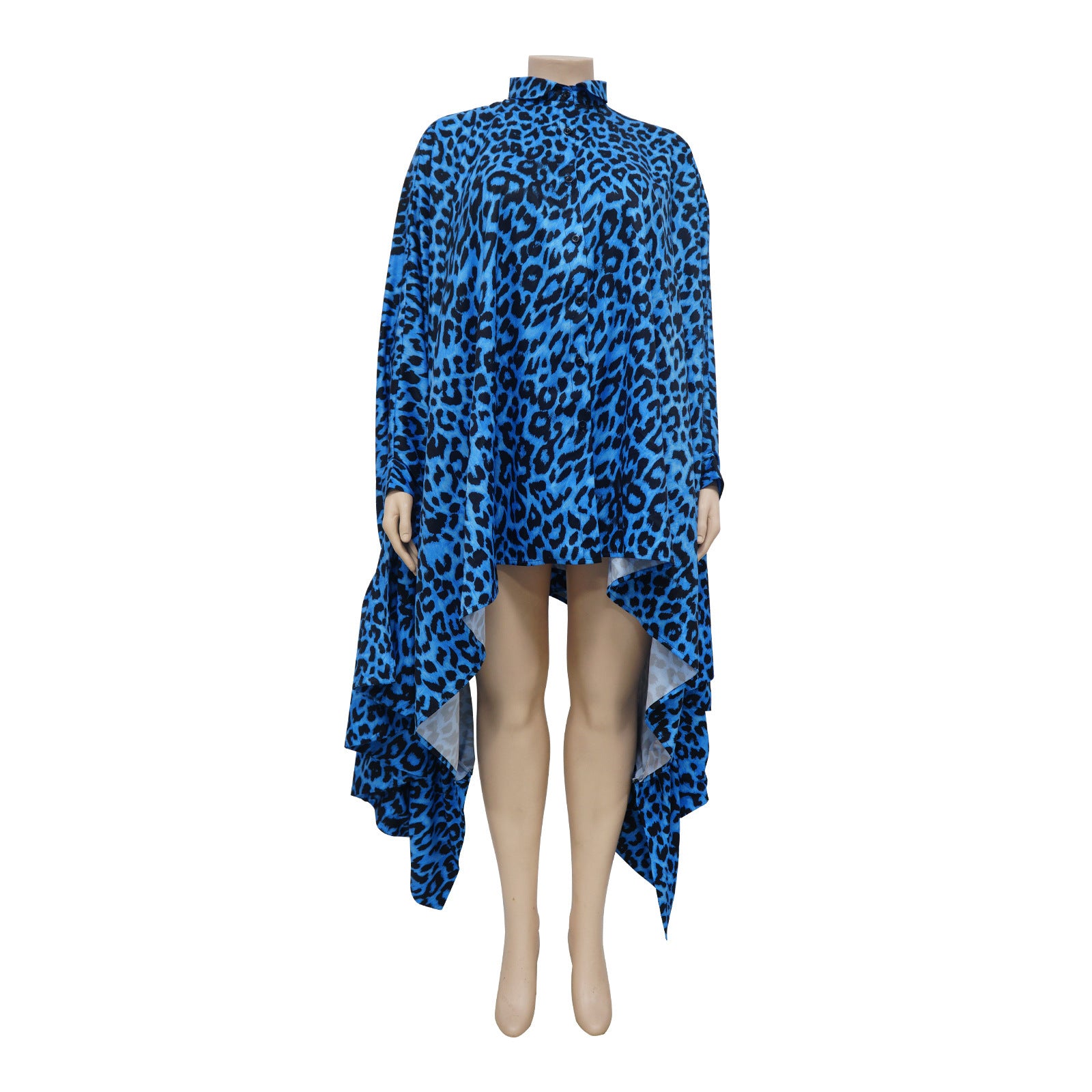 Fashion Plus Size Women's Autumn And Winter Leopard Print Loose Long Top 15