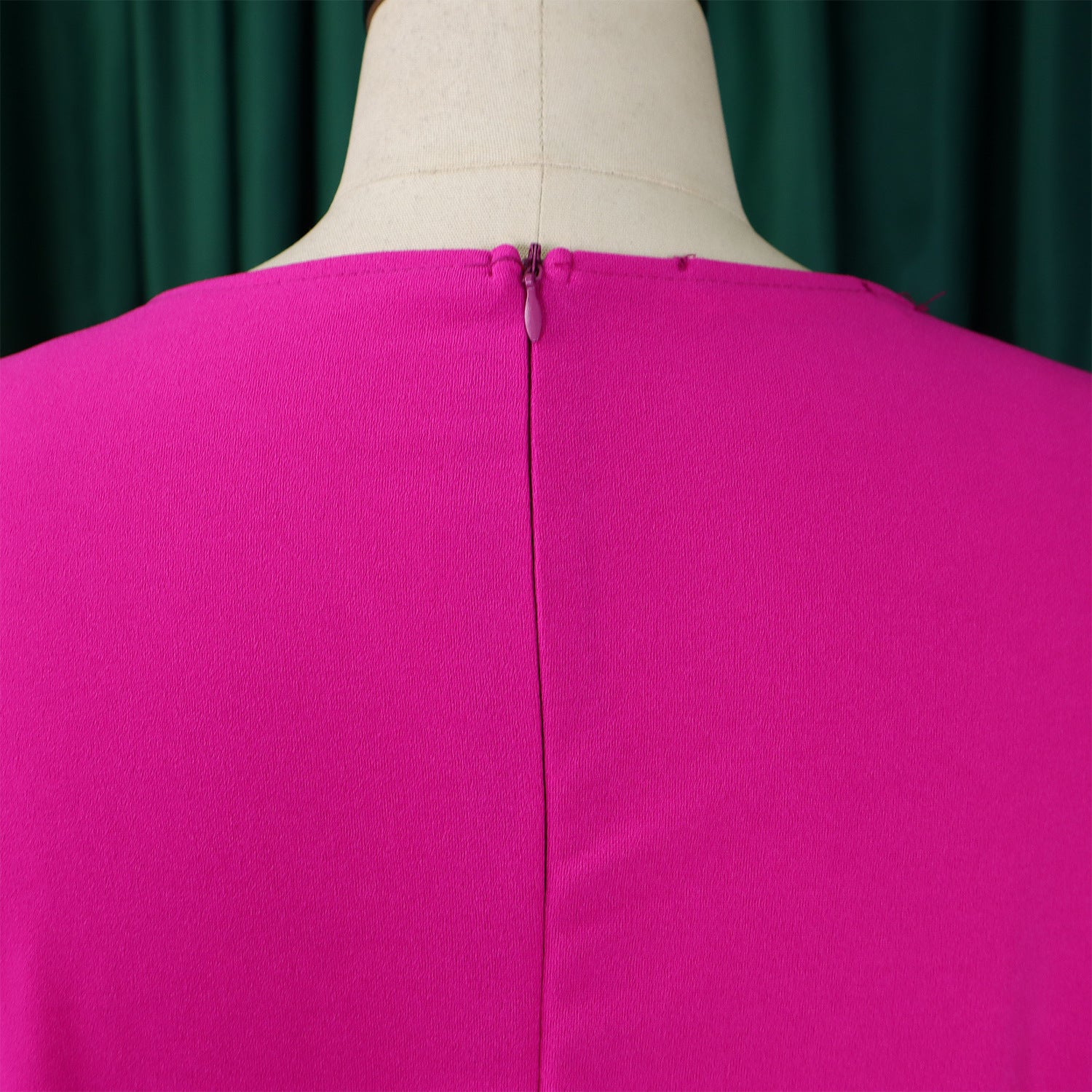 Plus Size African Women Autumn Elegant Solid Pleated Dress 30