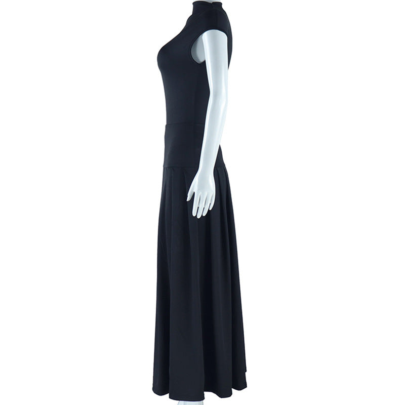 Women's Solid Color Fashion Chic Top Sleeveless Skirt Two Piece Trendy Set 10