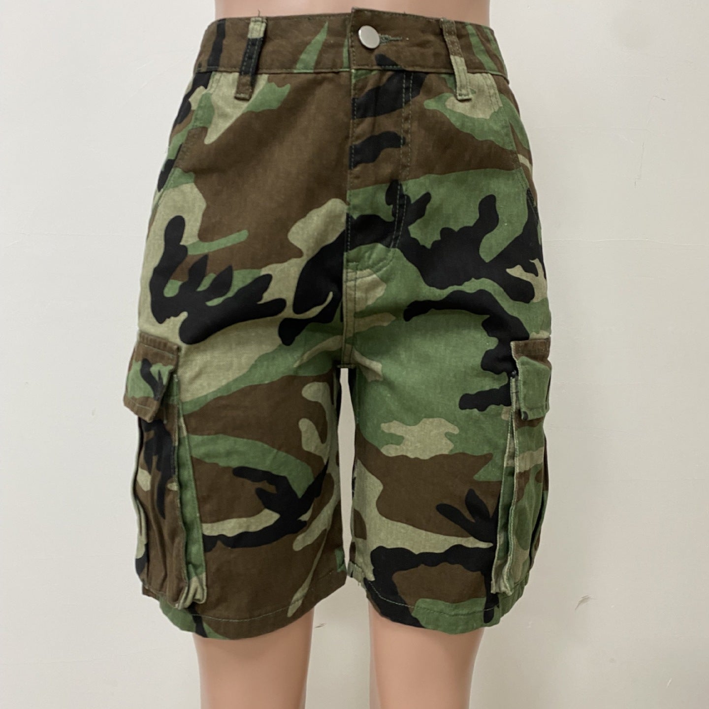 Women's Summer Loose Casual Camouflage Pockets Sports Shorts 3