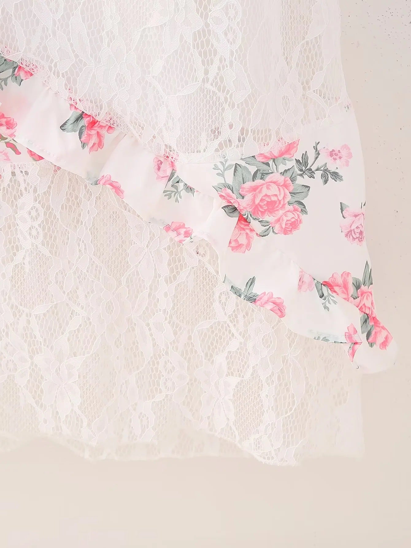 Women's Spring Lace Patchwork Strap Dress 11