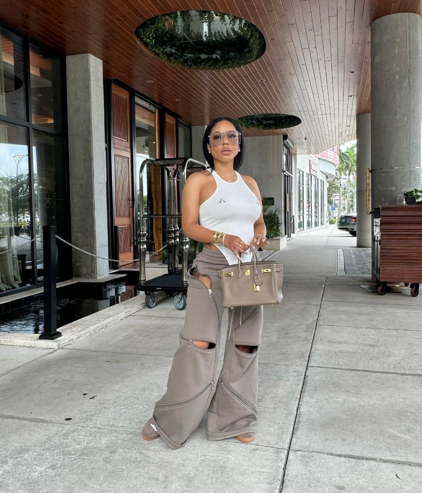 Women Casual Zipper Pocket Zipper Sports Pants 4