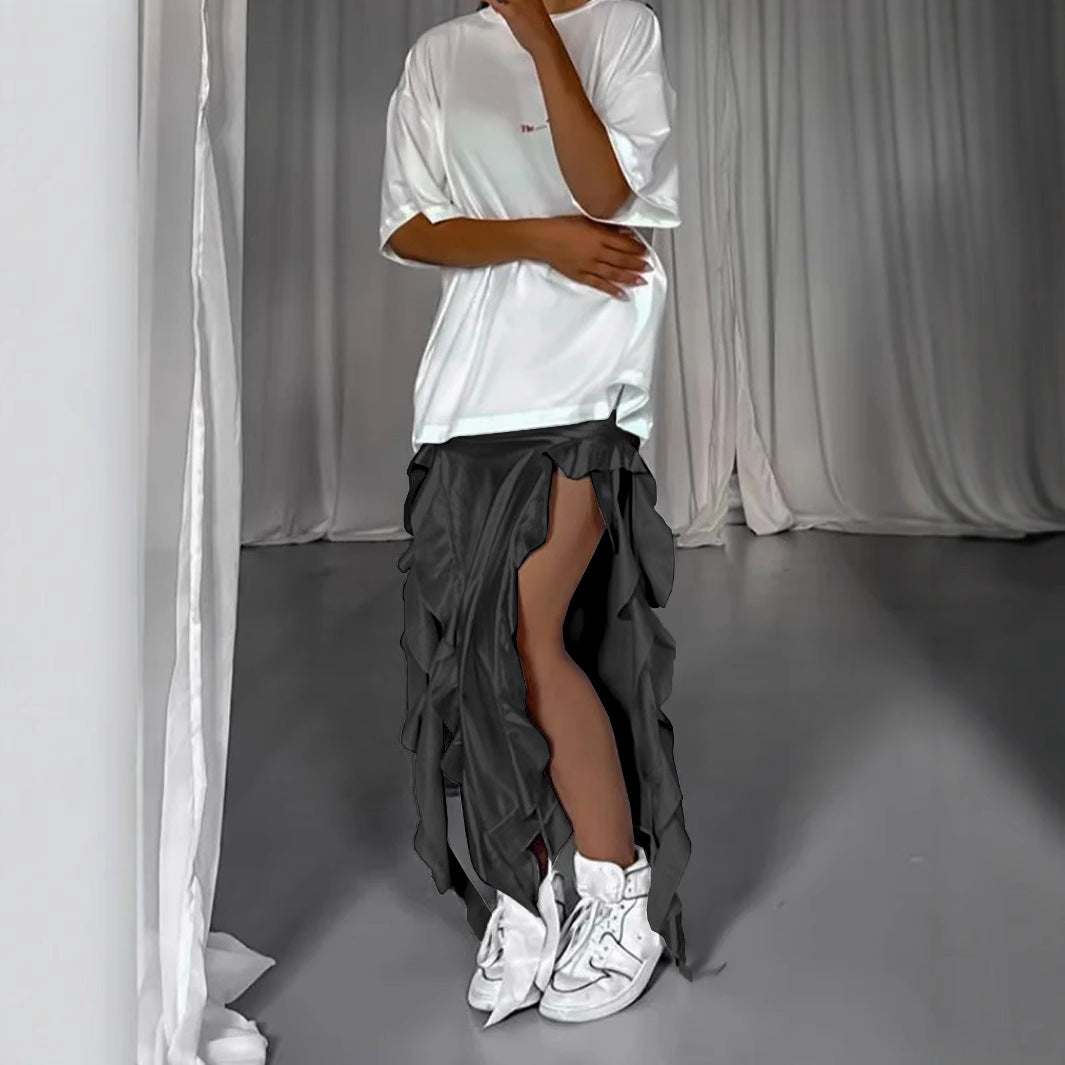 Fashion Ribbon Tassel Irregular Fishtail Skirt 6