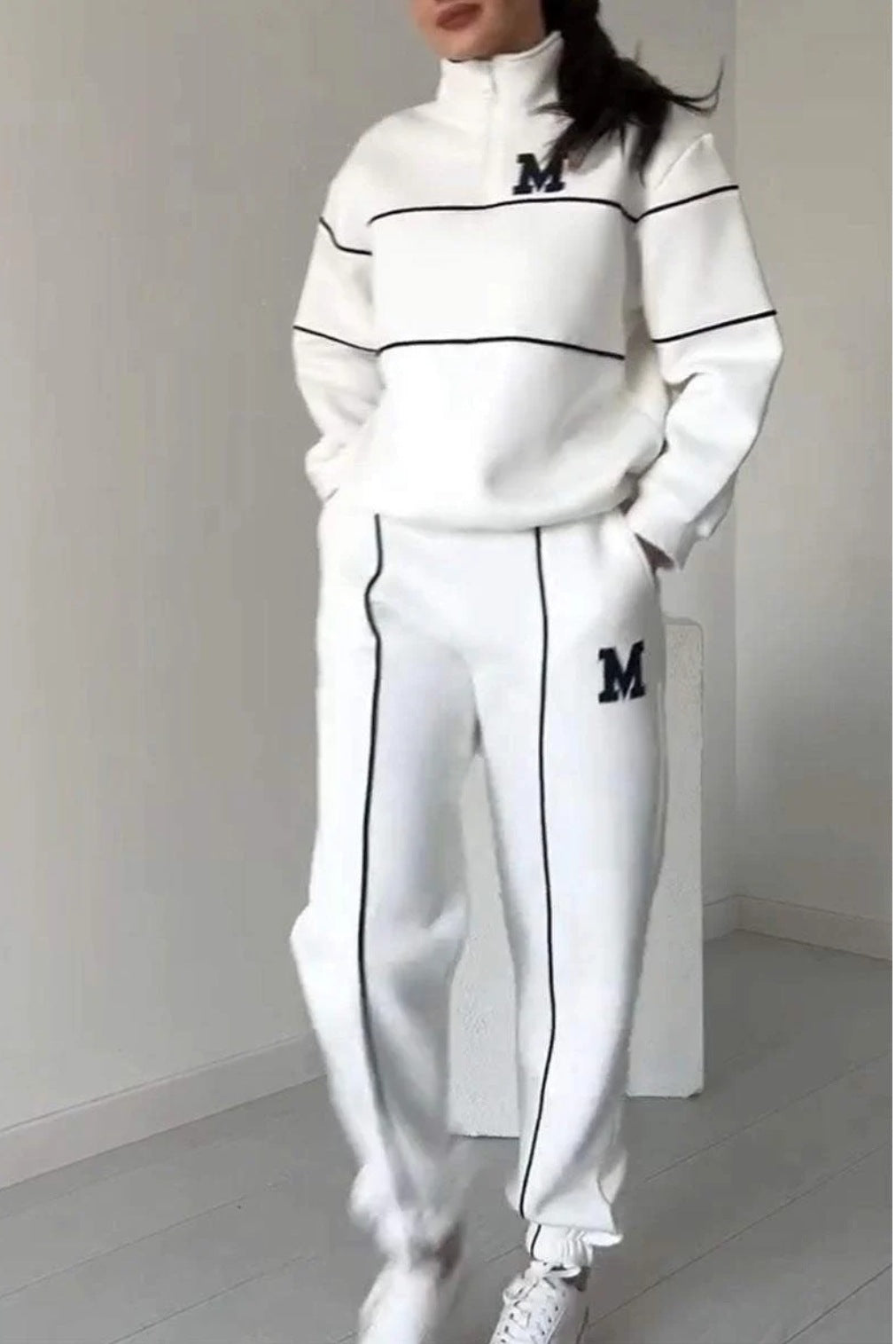 Autumn Winter Letter Long-Sleeved Top Trousers Casual Sports Suits 11