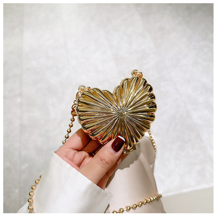 Mini Metal Shell/Heart Shape Bag One Shoulder Crossbody Fashion Bag 33
