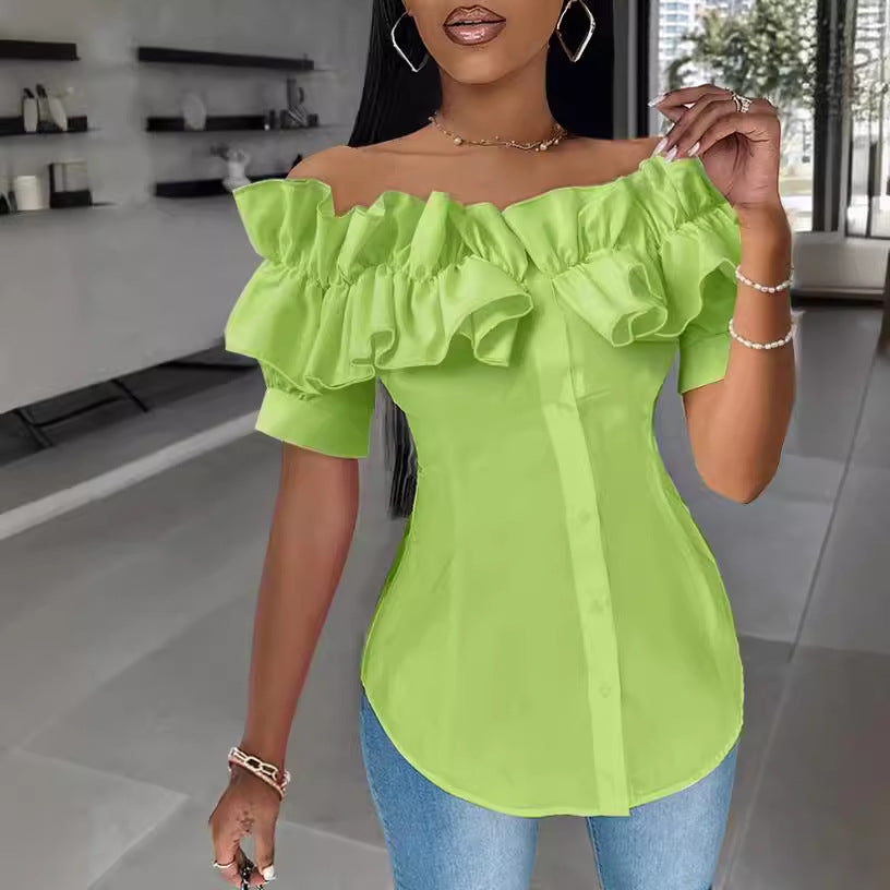 Women Cardigan Off Shoulder Shirt 6