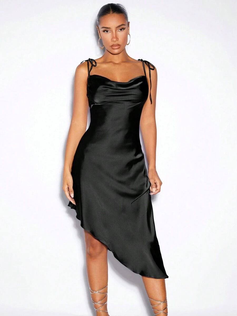 Strap Satin Dress Spring Summer Sexy Evening Gown