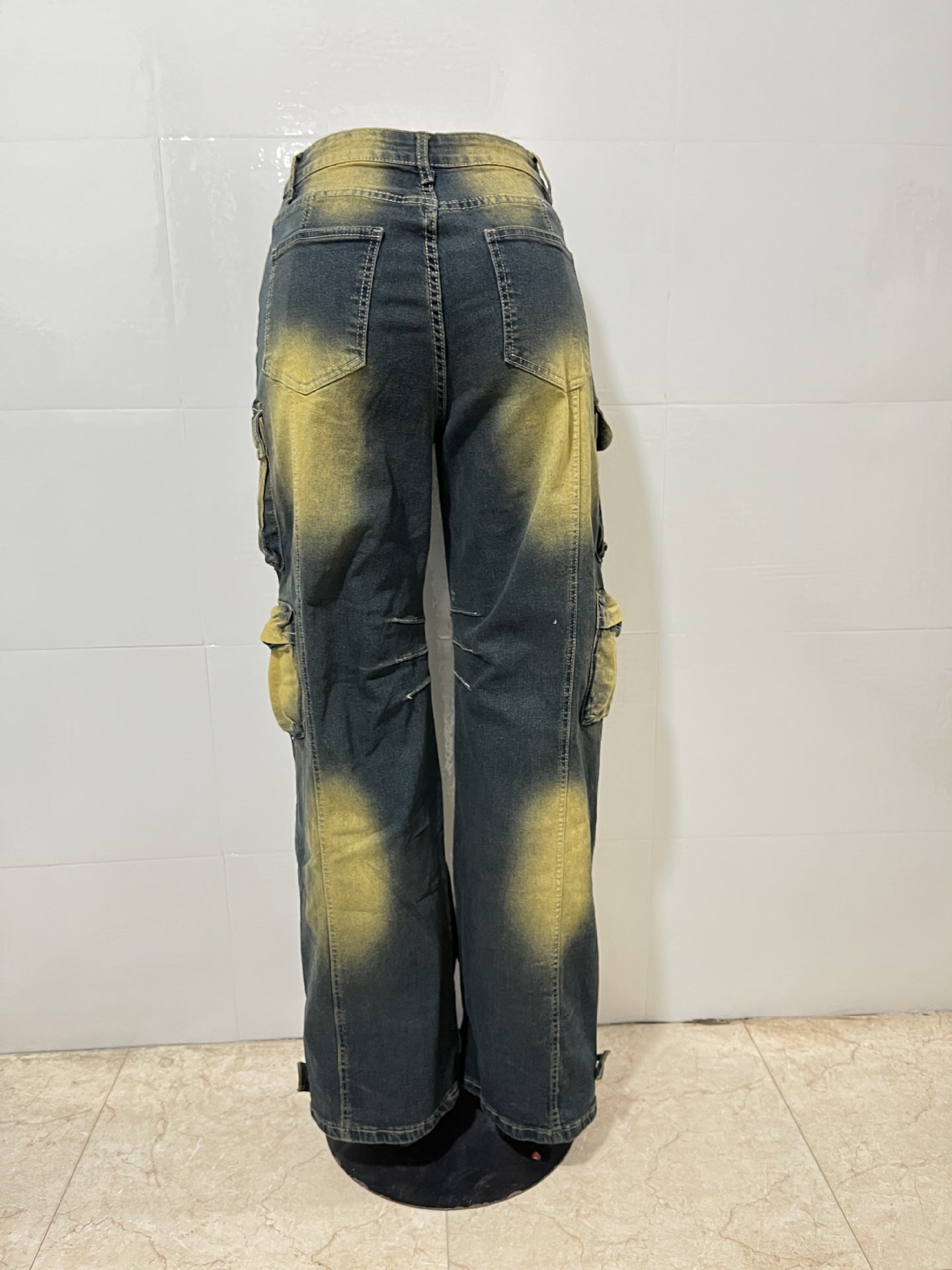 Loose Multi-Pocket Denim Cargo Pants 8