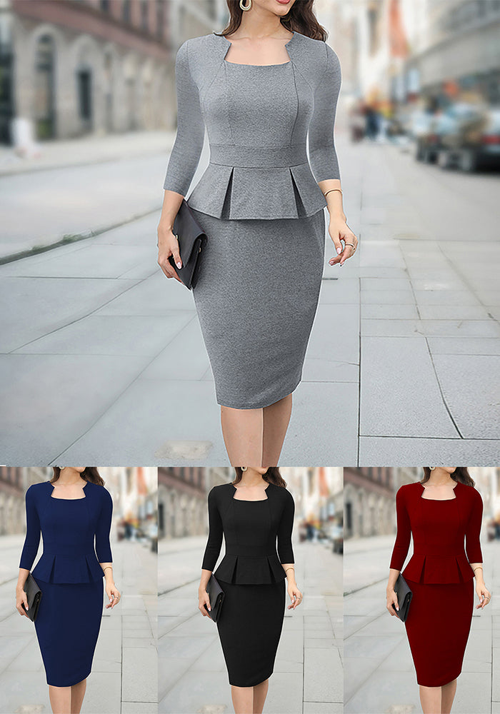 Career Dresses for Formal Occasions for Women in All Seasons  Chic Slim A-Line Fashion Dress