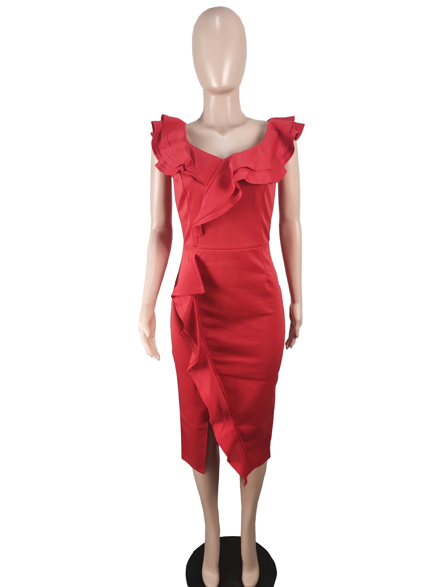 Women's Summer Solid Color Short Sleeve Dress 17