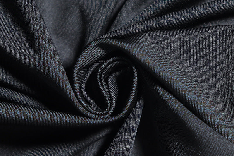 Women Solid Casual Mesh Patchwork Long Sleeve Top and Pants Two-piece Set 14