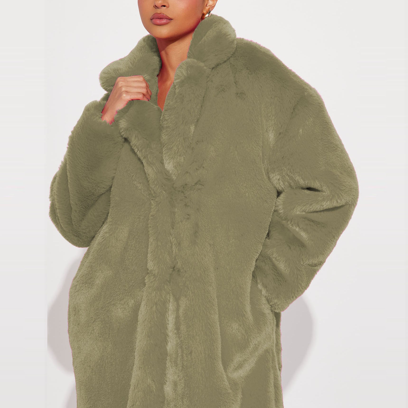 Women Faux Furry Coat 17