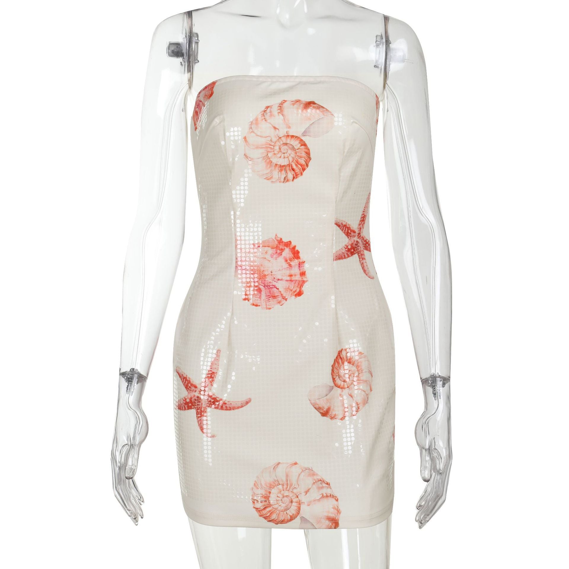 Women Strapless Summer Off Shoulder Dress 12