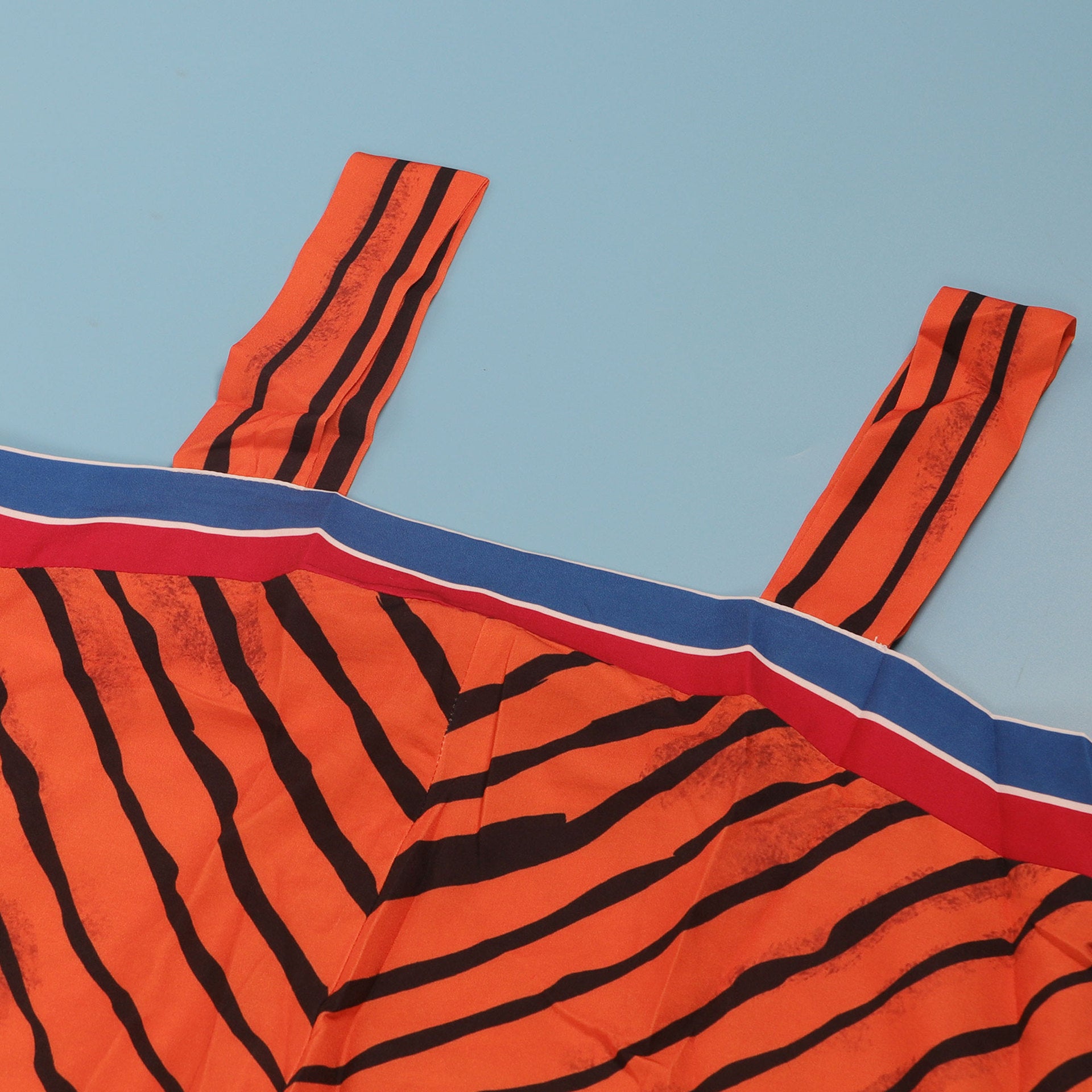 Sexy Print Contrast Color Oversized Wide Leg Strap Jumpsuit 13