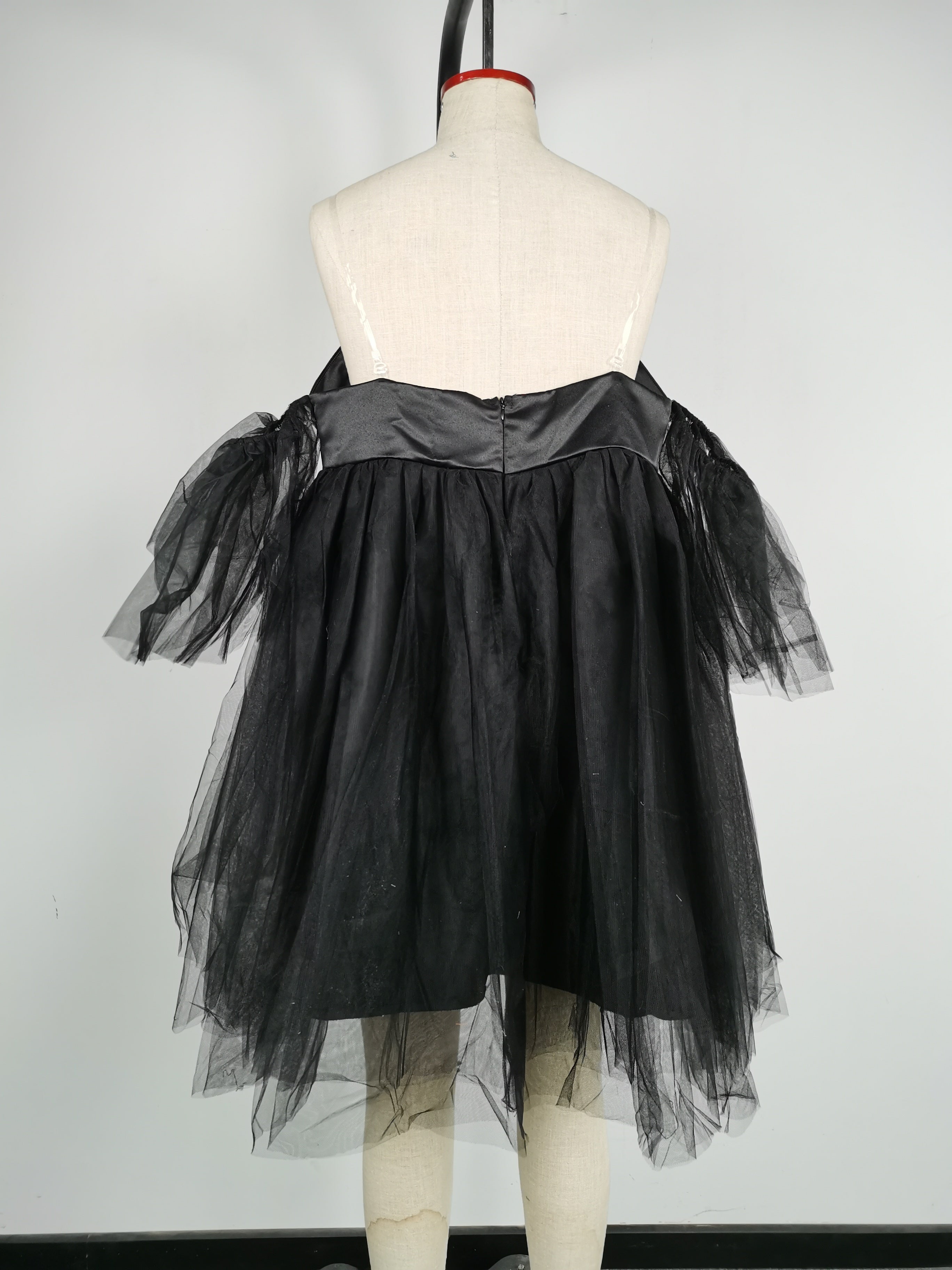 Spring Summer Loose Swing Mesh Short Dress Plus Size Women's Dress 8