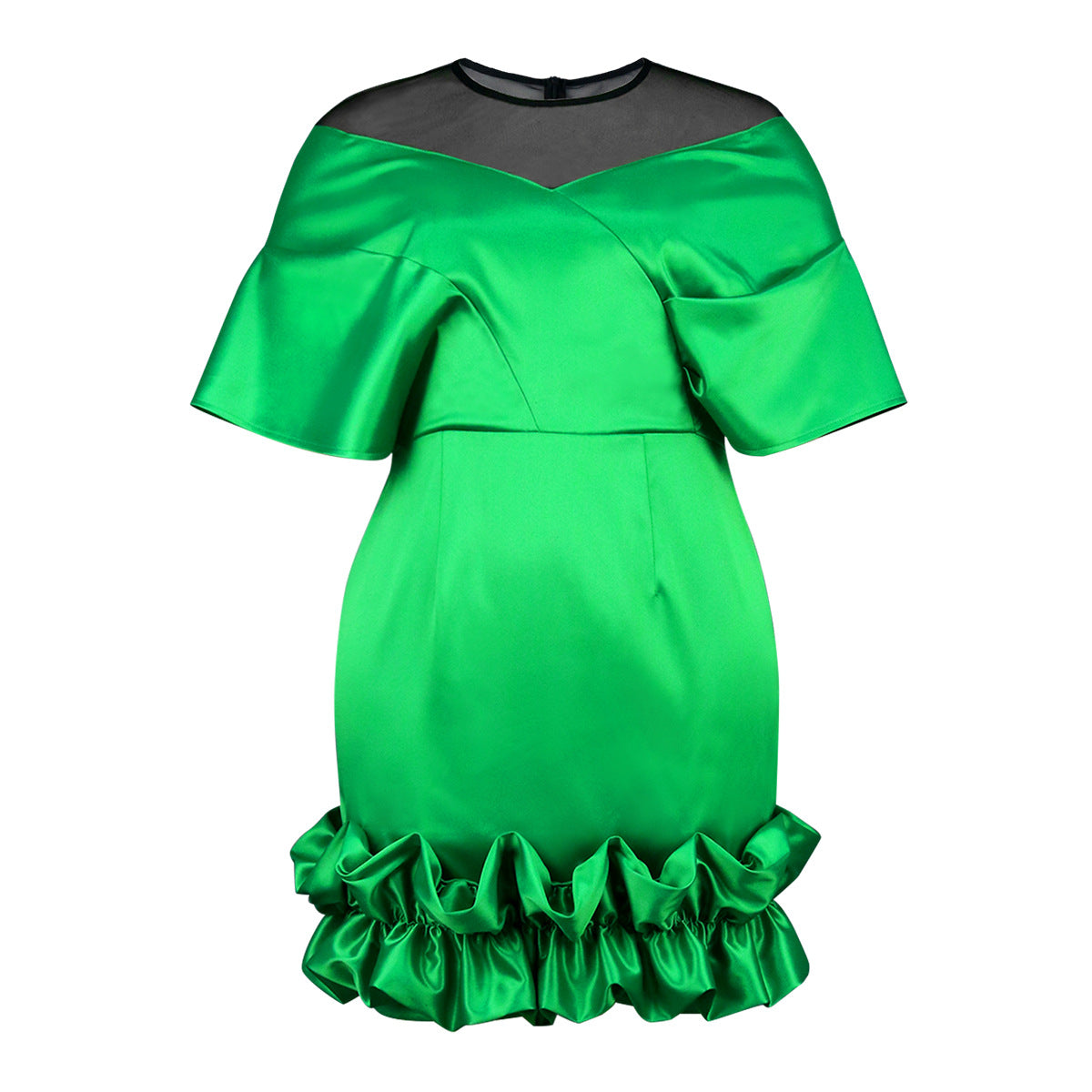 Women See-Through Elegant Shawl Sleeve Formal Party Bodycon Dress 6