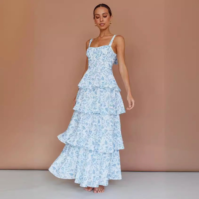 Spring And Summer Holidays Party Chic Printed Dress 5