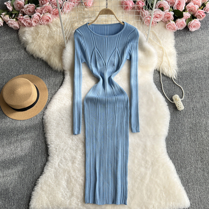 Women sexy Ribbed Bodycon Knitting dress 13